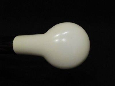 Smooth Bent Coffee Pot Solid Block Meerschaum Pipe Acrylic Stem Free hand 0059