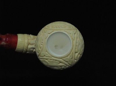 Vineyard Calabash Genuine Block Meerschaum pipe Hand made Fitting Gift Case 1368