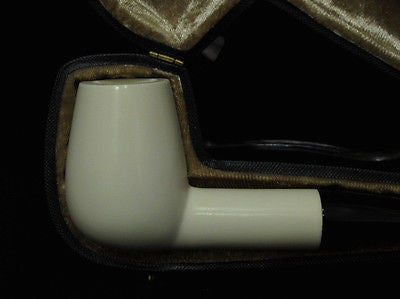 Smooth Canadian Straight Billiard Block Meerschaum pipe Freehand Long Shank 9855