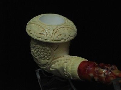Vineyard Calabash Genuine Block Meerschaum pipe Hand made Fitting Gift Case 1368