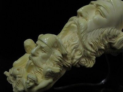 Pipe smoking Fez Man Angels Meerschaum Pipe Known as 'Dunhill pipe' Sitter 5827