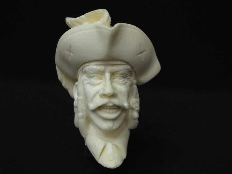 Captain Pirate of the Caribbean Churchwarden Block Meerschaum Pipe Big Bowl 2013