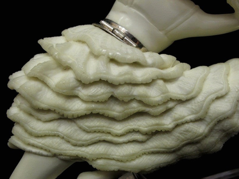 Dancing Ballerina Block Meerschaum Pipe w/Lid, Acrylic, 925 Silver Rare Big 6033