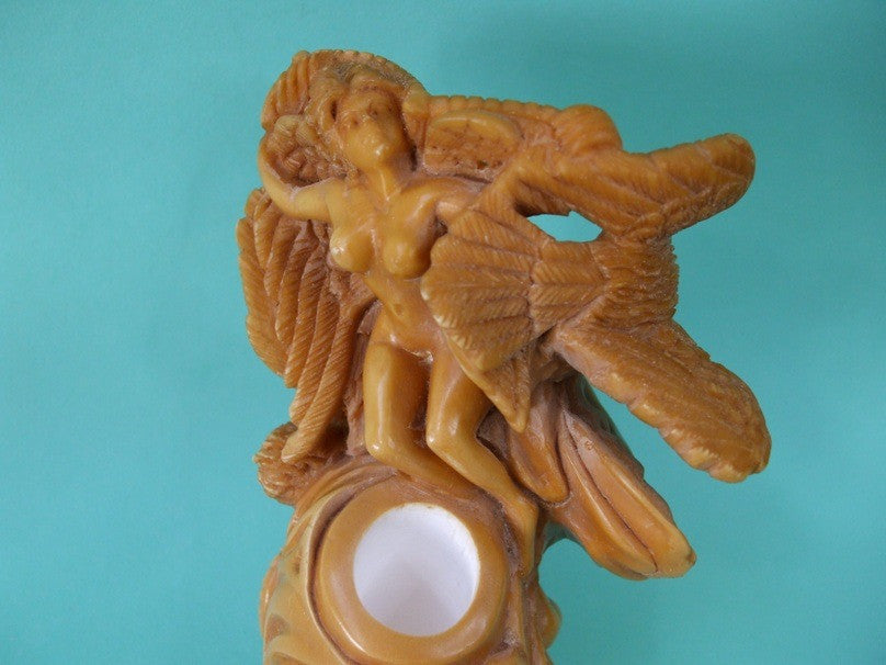 4 Angels Greek Mythological Block Meerschaum Pipe Huge Artwork Freehand Cor 1922