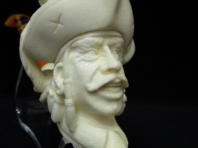 Captain Pirate of the Caribbean Churchwarden Block Meerschaum Pipe Big Bowl 2013