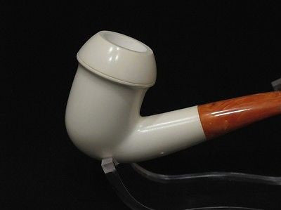 Smooth Calabash Plain Block Meerschaum Pipe Tobacco Smoking Handmade Turkey 2091