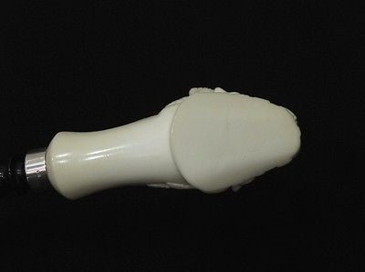 Australian Aboriginal Warrior Block Meerschaum Pipe 925 Silver Band H. Cor 0591