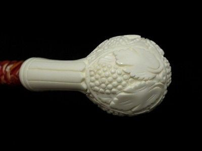 Bent Apple Vineyard Meerschaum Pipes tobacco smoking pipe by Emin Huge Bowl 8380