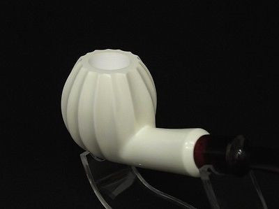 Beautiful Swirled Apple Smooth Block Meerschaum Pipe Turkish tobacco smoker 8485