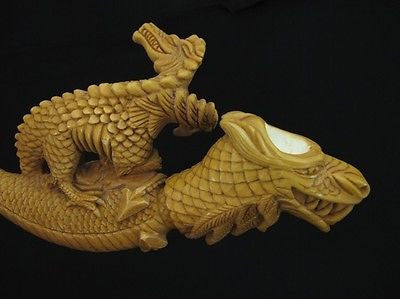 Dragon Family, 2 Headed Eagle, A Child Meerschaum Pipe Collectible Massive 0501