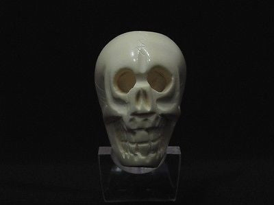 Skull Horror Tobacco Block Meerschaum Pipe Hand Made Gift Case Stand Pouch 3246