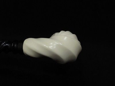 Spiral Bent Billiard Block Meerschaum Pipe Helix Acrylic stem Hand carved 6333