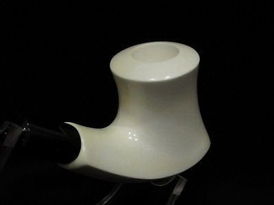 Smooth Bent Plain Block Meerschaum Pipe seafoam Colors faster Freehand 0268