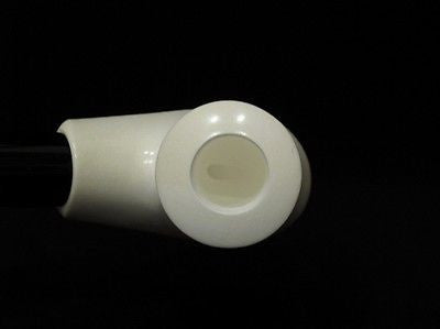 Smooth Bent Plain Block Meerschaum Pipe seafoam Colors faster Freehand 0268