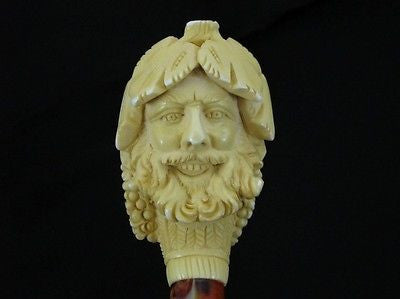 Smiling Bacchus Facing smoker Meerschaum Pipe tobacco smoking pipes on ebay 2963