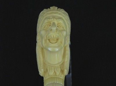 Native Chief Block Smoker Meerschaum Pipe made by EMIN Freehand Gift Case 2044
