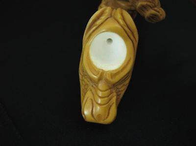 Dragon Family, 2 Headed Eagle, A Child Meerschaum Pipe Collectible Massive 0501