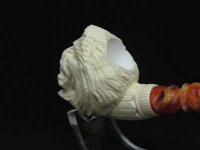 Wild Lion Meerschaum Pipe Animal by Emin FreeHand Vintage looks Ebay Meerco 1219