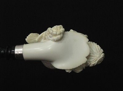 Moroccan Arabian Cavalier Musketeer Block Meerschaum Pipe 925 Silver by Cor 3478