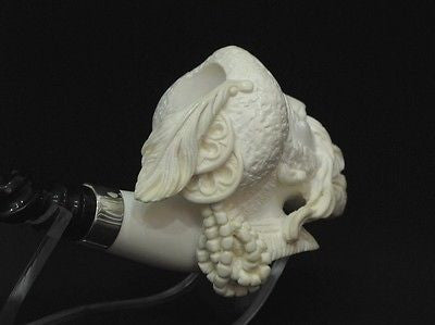 Moroccan Arabian Cavalier Musketeer Block Meerschaum Pipe 925 Silver by Cor 3478