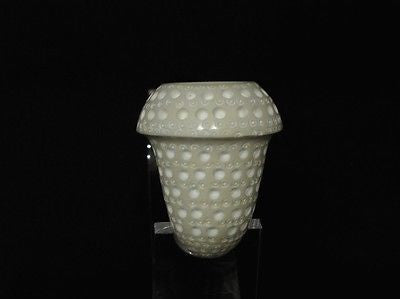 Half Bent Lattice Calabash Block Meerschaum Pipe 2stem Classic Churchwarden 0954