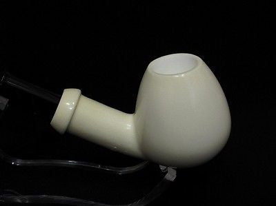 Smooth Bent Apple Danske Block Meerschaum Pipe Lightweight Sitter Big Bowl 5217