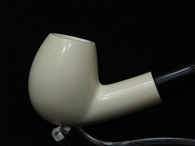 Smooth Bent Billiard Block Meerschaum Pipe Colors fast Hand carved Acrylic 4234