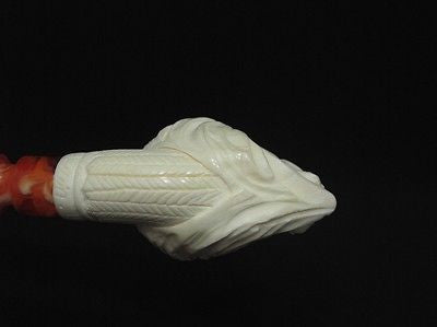 Wild Lion Meerschaum Pipe Animal by Emin FreeHand Vintage looks Ebay Meerco 1219