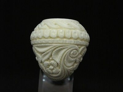 Embossed Floral Apple Meerschaum Pipe Long Shank smoking pipes by Emin eBay 0537