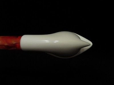 Smooth Abstract block Meerschaum Pipe Tobacco smoking Gift Case hand made 7764