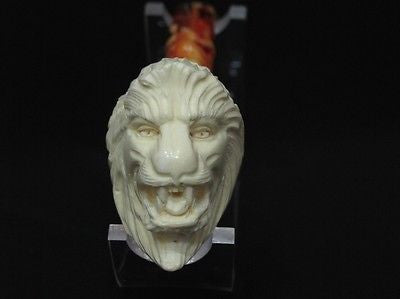 Wild Lion Meerschaum Pipe Animal by Emin FreeHand Vintage looks Ebay Meerco 1219