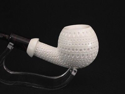 9 mm Filter Lattice Danske Apple Block Meerschaum Pipe Gift Case Big Bowl 7282