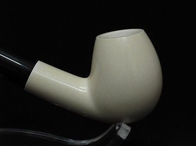 Smooth Bent Billiard Block Meerschaum Pipe Colors fast Hand carved Acrylic 4234