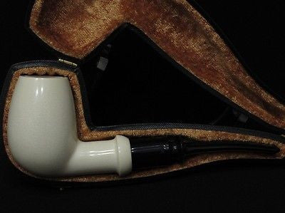 Smooth Straight Billiard Danske Block Meerschaum Pipe Colors fast Big Bowl 9806
