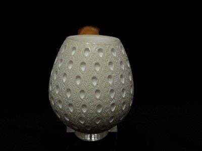 Lattice Apple Billiard Meerschaum Pipe Tobacco Freehand Big Bowl Gift Case 6148