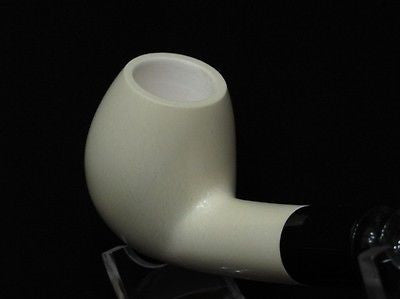 Smooth Bent Billiard Block Meerschaum Pipe Colors fast Hand carved Acrylic 4234