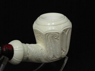 Spiral Danske Shank Block Meerschaum Pipe Unique pipes Hand made in Turkey 8431
