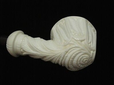Spiral Danske Shank Block Meerschaum Pipe Unique pipes Hand made in Turkey 8431