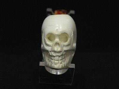 Bent Skull Horror Block Meerschaum Pipe Scary Hand Made Turkey Gift Case 7743