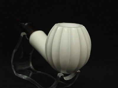 Beautiful Swirled Apple Smooth Block Meerschaum Pipe Turkish tobacco smoker 8485