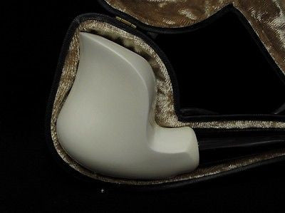 Smooth Big Bowl Cobra Block Meerschaum Pipe Acrylic mouth piece Christmas 8915