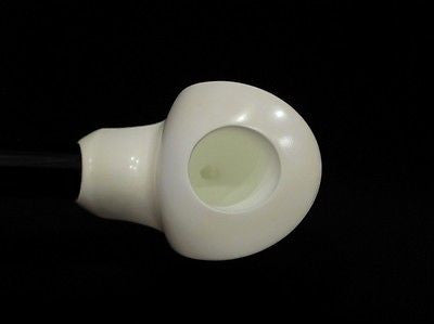 Smooth Big Bowl Cobra Block Meerschaum Pipe Acrylic mouth piece Christmas 8915