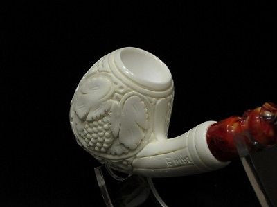 Bent Apple Vineyard Meerschaum Pipes tobacco smoking pipe by Emin Huge Bowl 8380