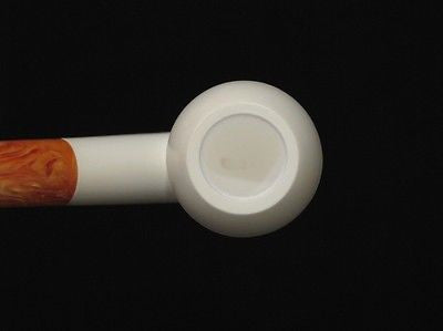 Smooth Calabash Plain Block Meerschaum Pipe Tobacco Smoking Handmade Turkey 2091