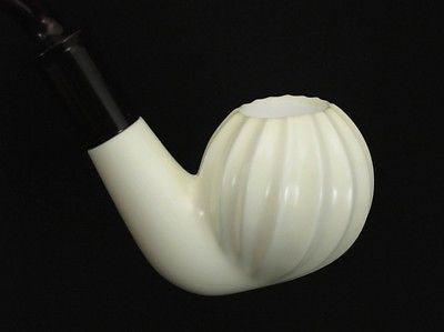 Full Bent Whirling Paneled Block Meerschaum Pipe Apple smoking pipes eBay 8377