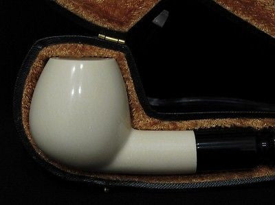Smooth Straight Apple Block Meerschaum Pipe Freehand sea foam Colors fast 5337