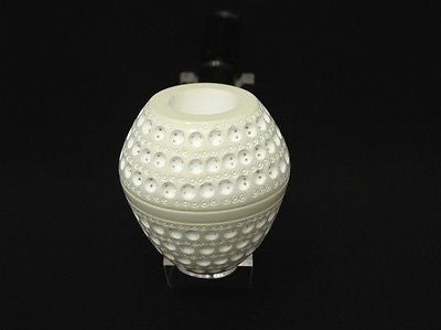 Rhodesian Lattice Bent Block Meerschaum Pipe Danske Shank Hand made Case 8881