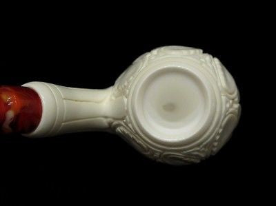 Bent Apple Vineyard Meerschaum Pipes tobacco smoking pipe by Emin Huge Bowl 8380