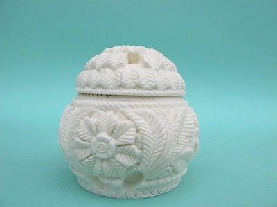 Floral Decorative Meerschaum Stone Jewelry Trinket Box Unique Gift women 4498