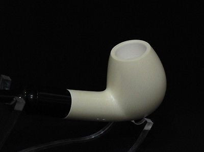 Smooth Bent Billiard Block Meerschaum Pipe Colors fast Hand carved Acrylic 4234